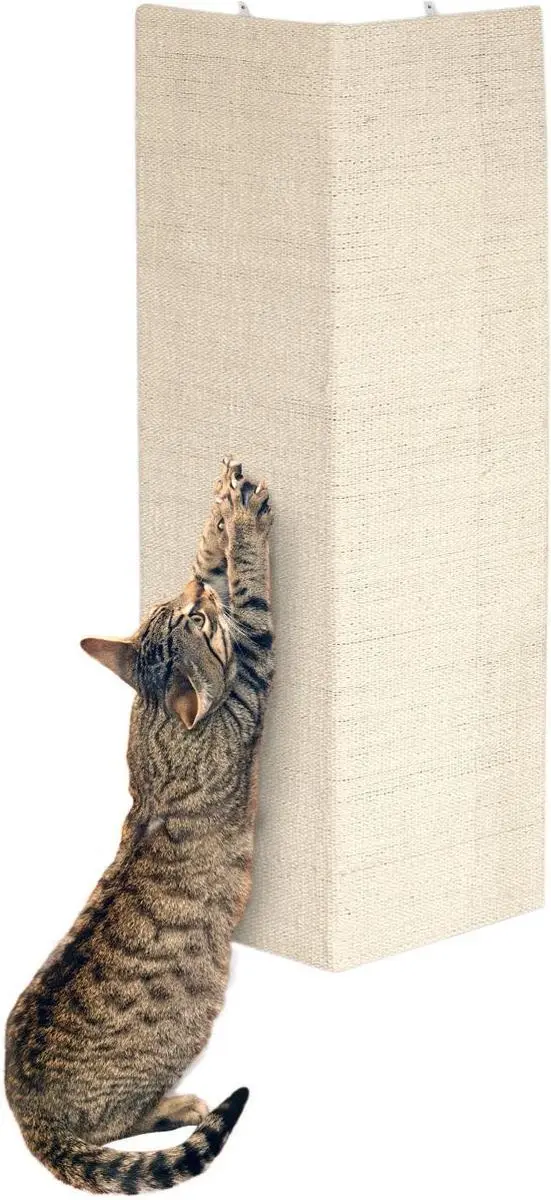 Flamingo Katten Krabplank Hoek Sisal 28x52cm - Beige