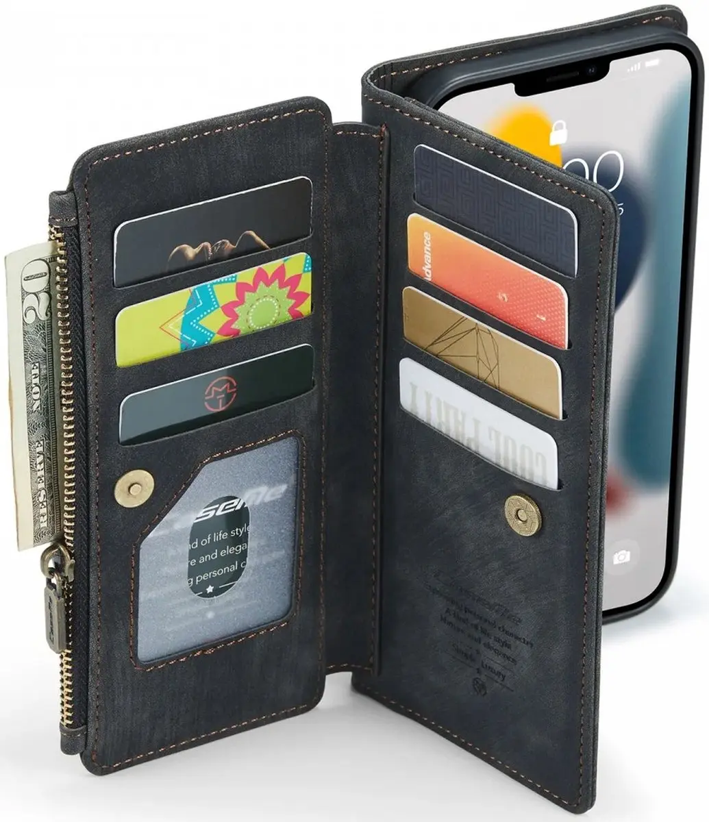 CaseMe C30 Hoesje iPhone 13 Pro Max - Zwart - afbeelding 6 van 6