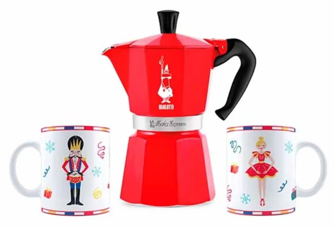 Bialetti Nutcracker Moka Express 6tz Percolator - Rood/Wit