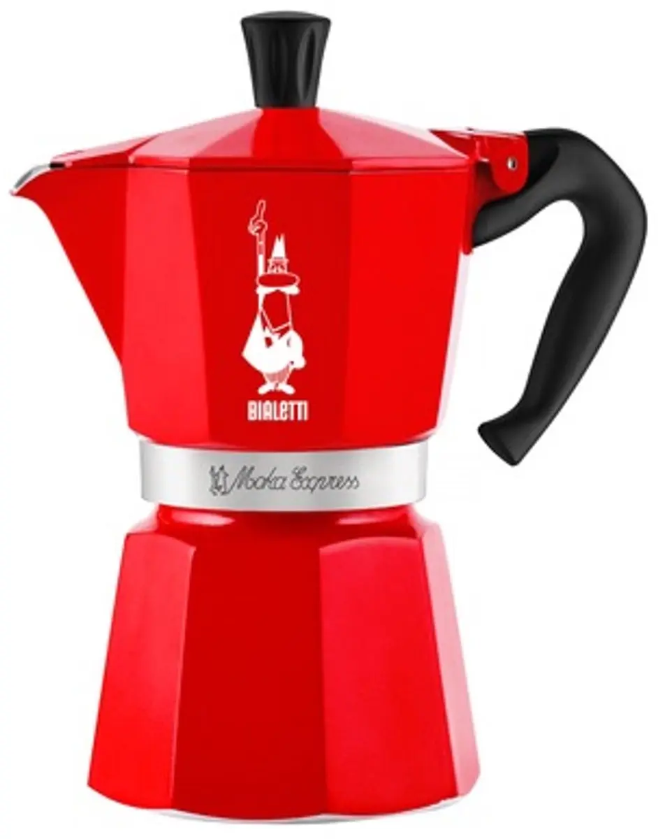 Bialetti Nutcracker Moka Express 6tz Percolator - Rood/Wit