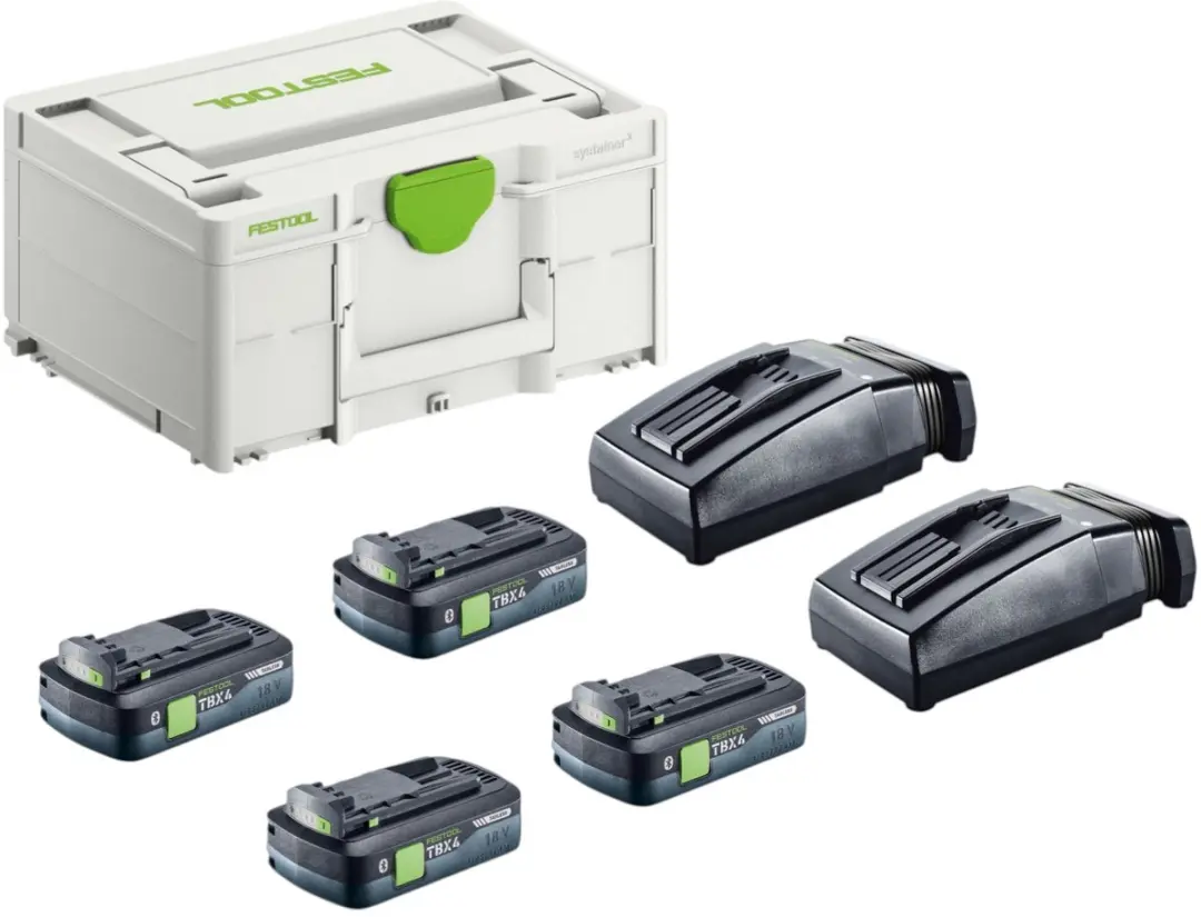 Festool SYS 18V Energieset 4x TBX4 2x TCL6