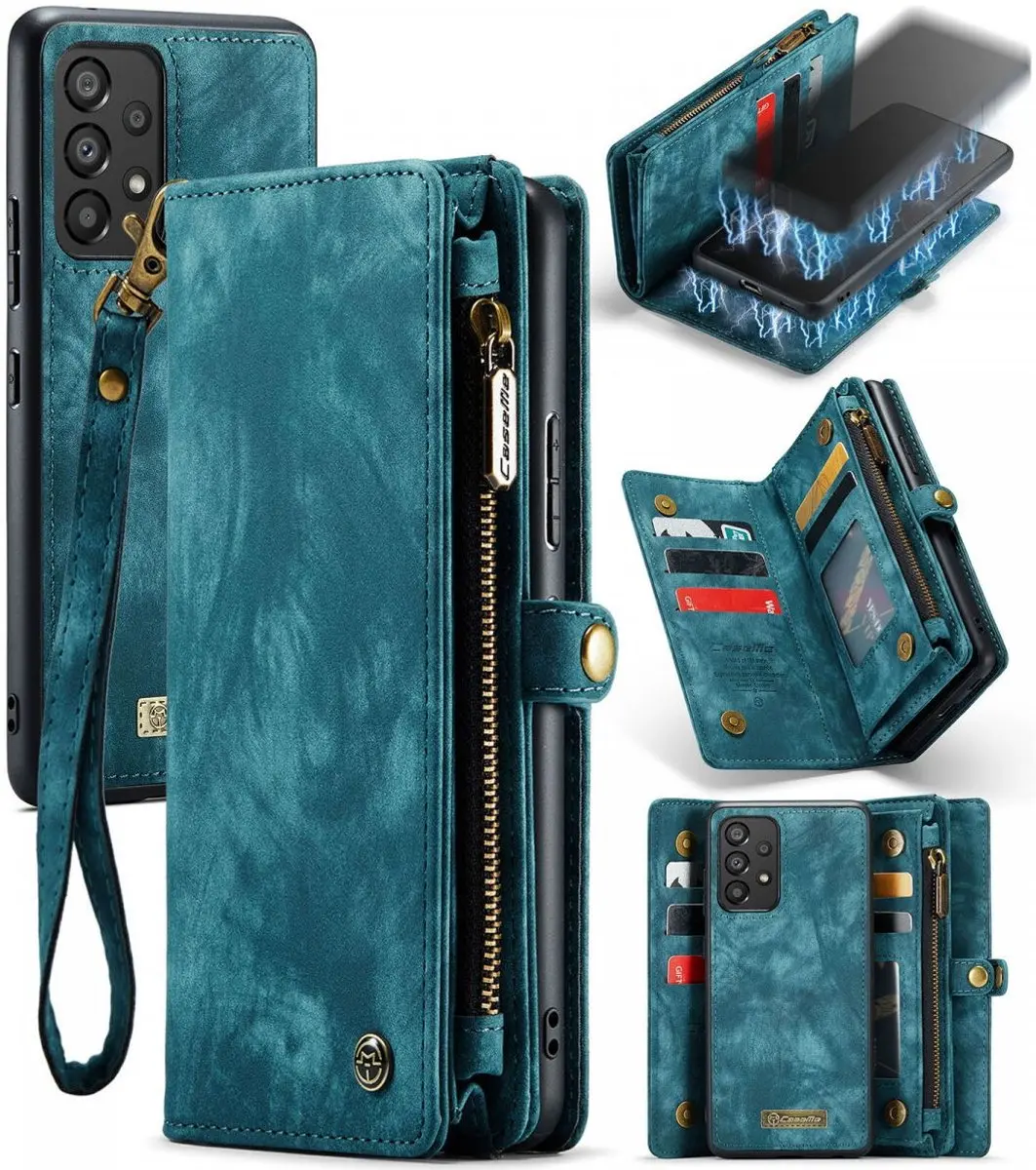 Caseme 008 Book Case Samsung Galaxy A53 - 9 Pasjes - Blauw
