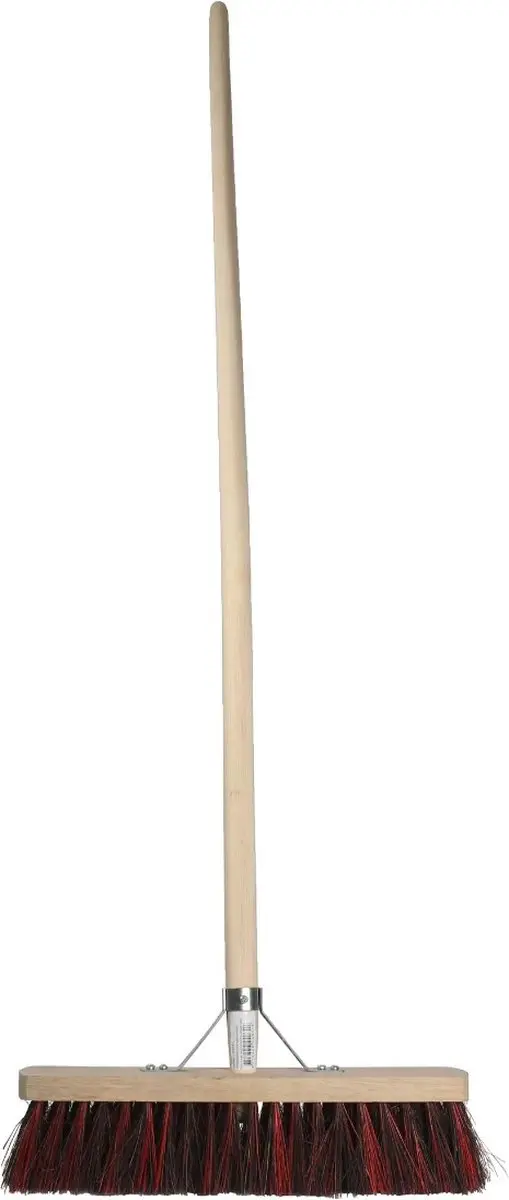 Talen Tools Straatbezem Arenga/Kunststof 40cm - Essenhouten steel - Meerkleurig