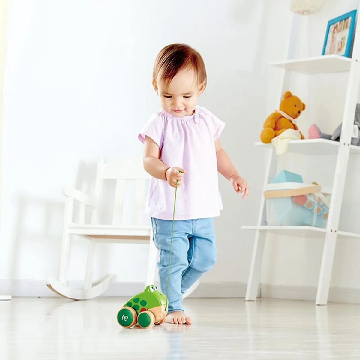 Hape Kikker Trekdier - 1 Stuk - Veelkleurig
