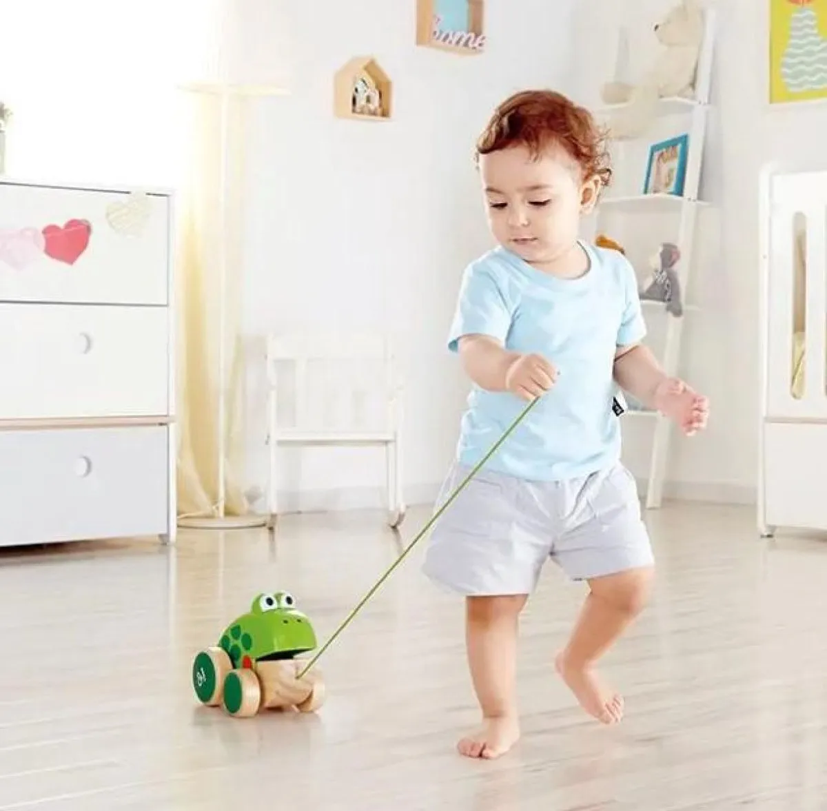 Hape Kikker Trekdier - 1 Stuk - Veelkleurig