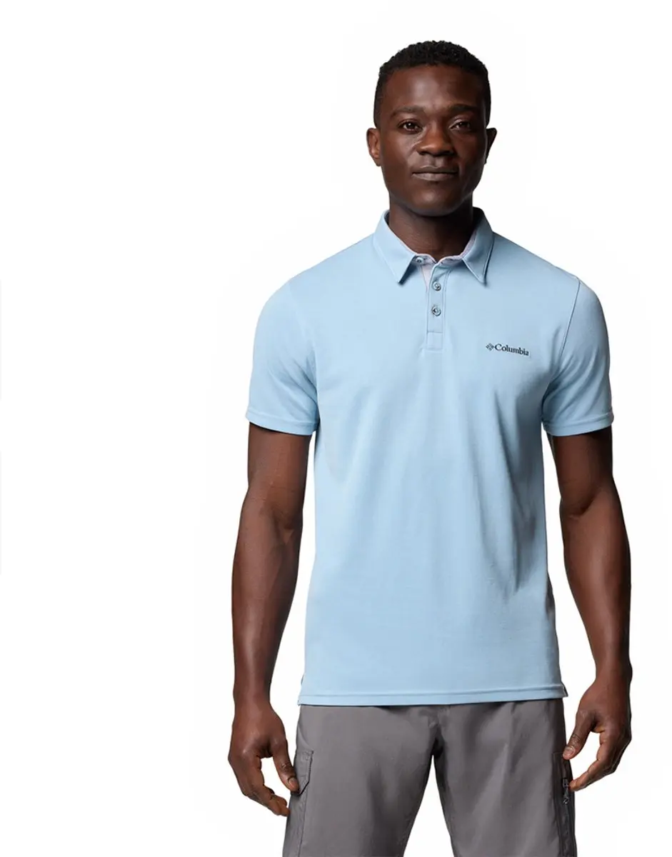 Columbia Nelson Point Poloshirt - S - Ripple Blue