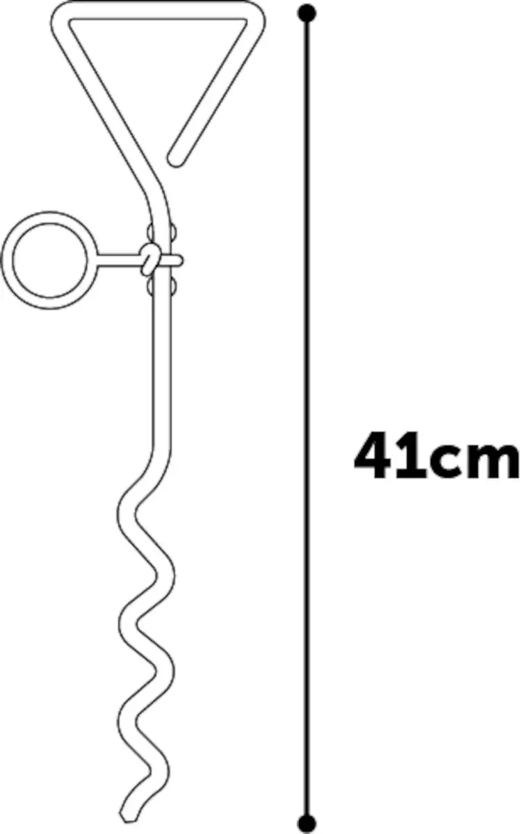 Flamingo Grondpin Aanlijnattribuut 41cm - Zilver