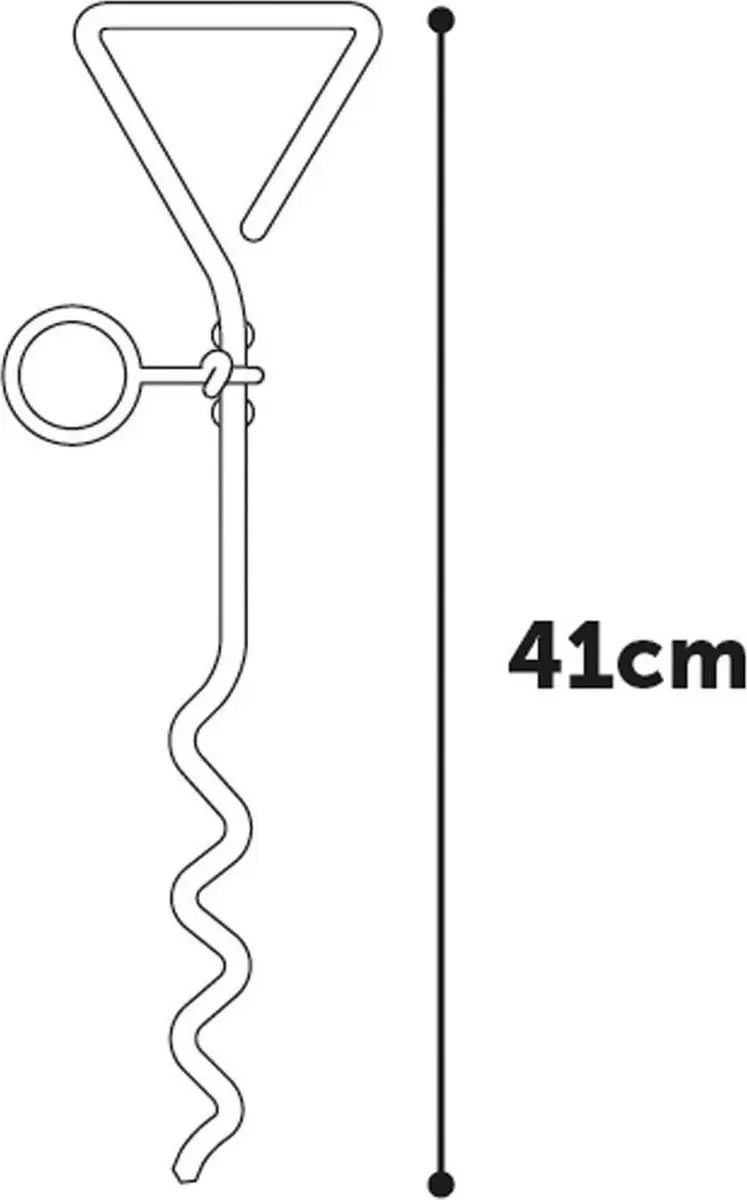 Flamingo Grondpin Aanlijnattribuut 41cm - Zilver