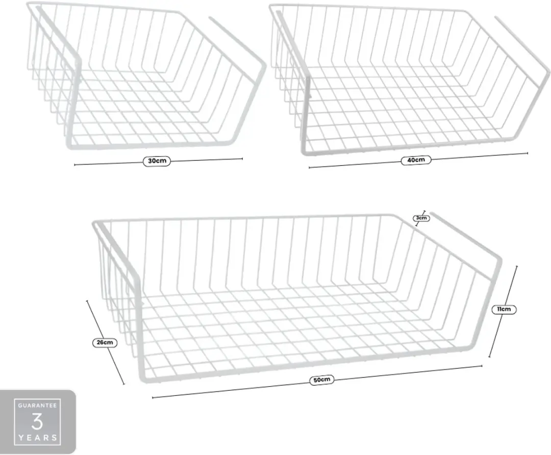 Metaltex Babatex Hangmand Set 3 Stuks - 30/40/50cm - Wit