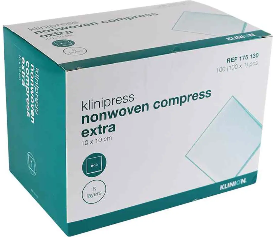 Klinion Klinipress Non-woven Kompres 10x10cm - 100 Stuks