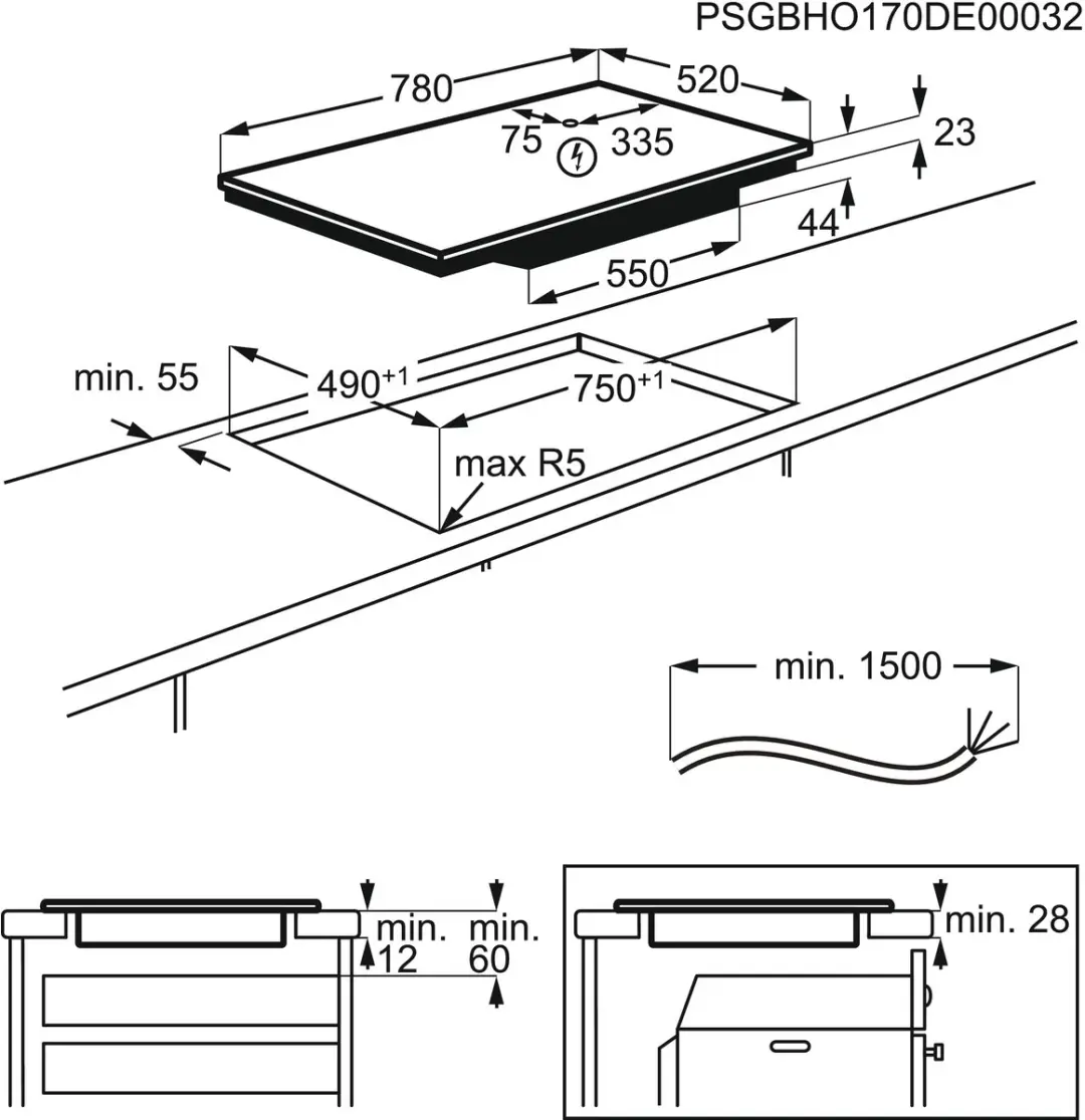 AEG IKE84471FB Inductiekookplaat 4 Zones - Zwart