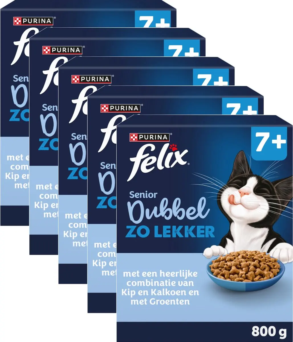 Felix Dubbel Zo Lekker Senior 7+ Kip en Kalkoen