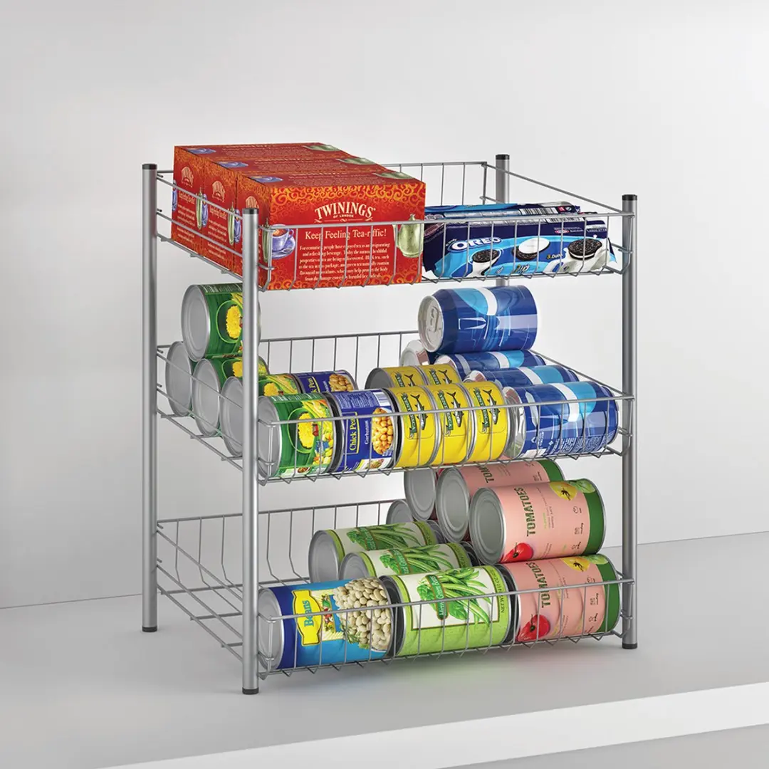 Metaltex Dispenso Keukenrek 60 Blikjes - 40x31x45cm - Zilvergrijs
