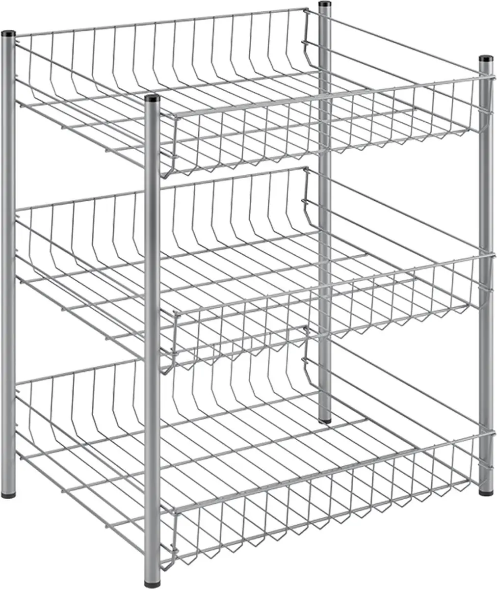 Metaltex Dispenso Keukenrek 60 Blikjes - 40x31x45cm - Zilvergrijs - afbeelding 6 van 6