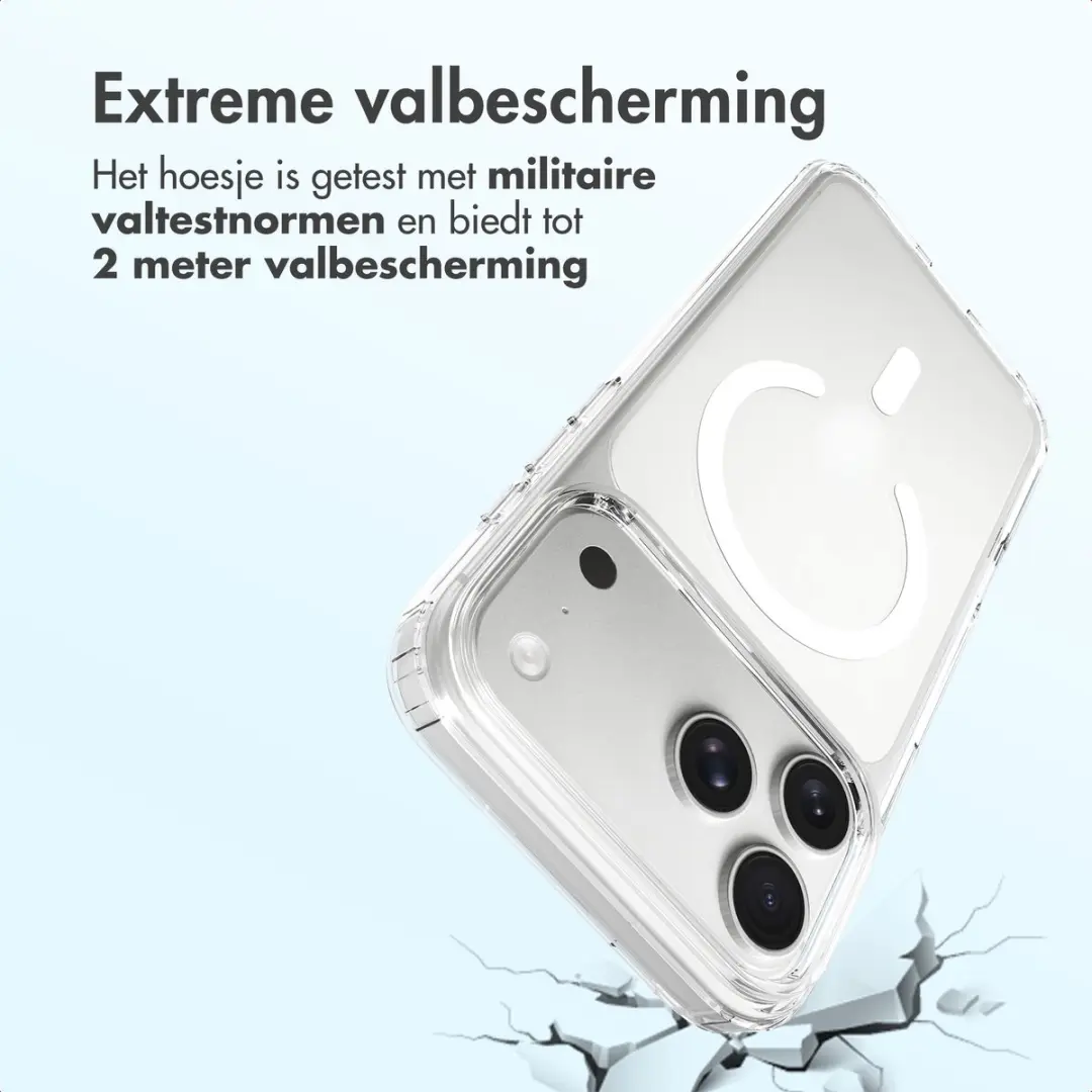 Accezz iPhone 17 Pro Max Xtreme Impact Backcover - Transparant MagSafe