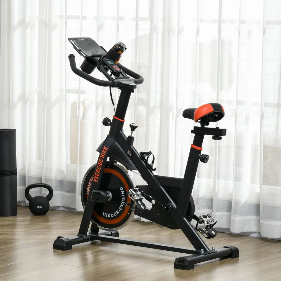 ECTEATOY Hometrainer - 8 kg Vliegwiel - LCD-scherm - Zwart