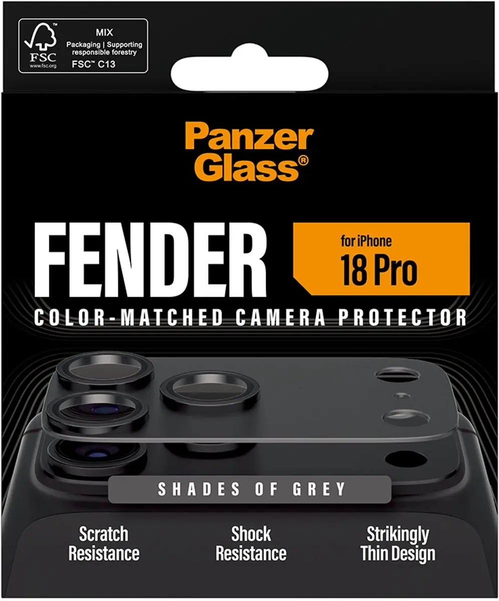 PanzerGlass Fender Camera Protector PG21195 - iPhone 2026 Pro - Doorzichtig