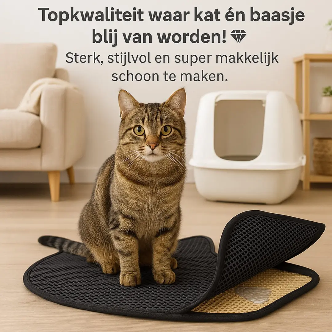 Flamingo Kattenbakmat Matz Grijs - 50x40cm