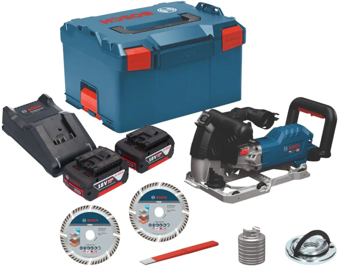 Bosch GNF 18V-40 accu-muurfrees 18 V 40 mm borstelloos + 2x accu 5,0 Ah + oplade