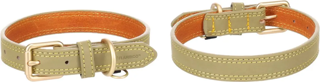 Flamingo Hond Halsband Virginia Groen - 31-39cm