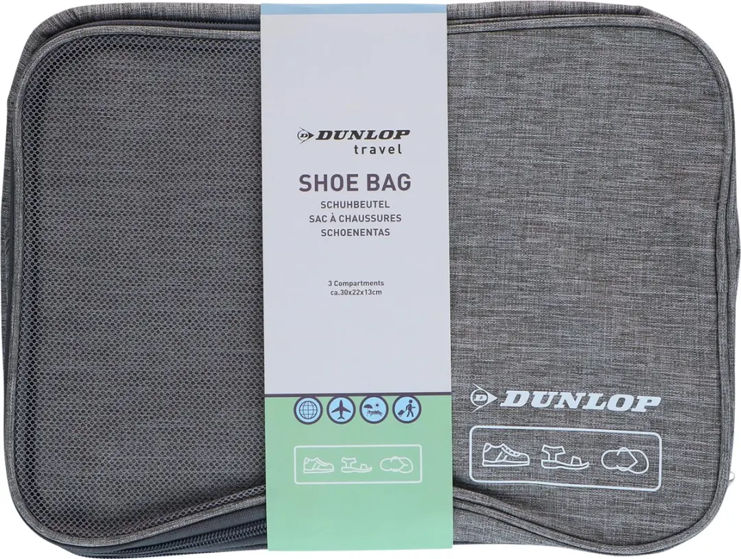 Dunlop Schoenentas 30x22x13cm - Zwart/Grijs/Blauw