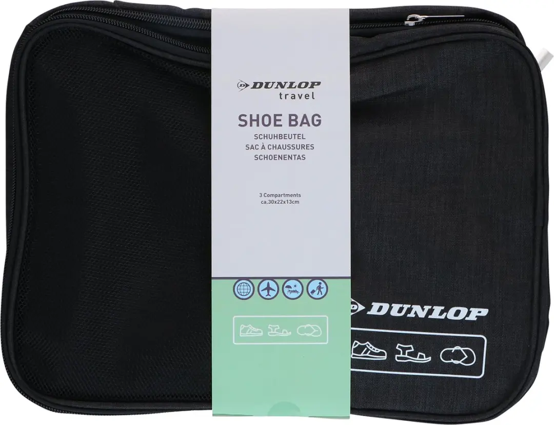 Dunlop Schoenentas 30x22x13cm - Zwart/Grijs/Blauw