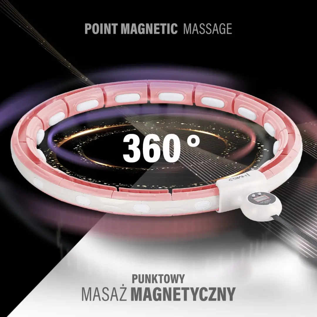 HMS HHM15 Magnetische Hula Hoop - 39cm - Roze/Zwart-Rood - afbeelding 6 van 6