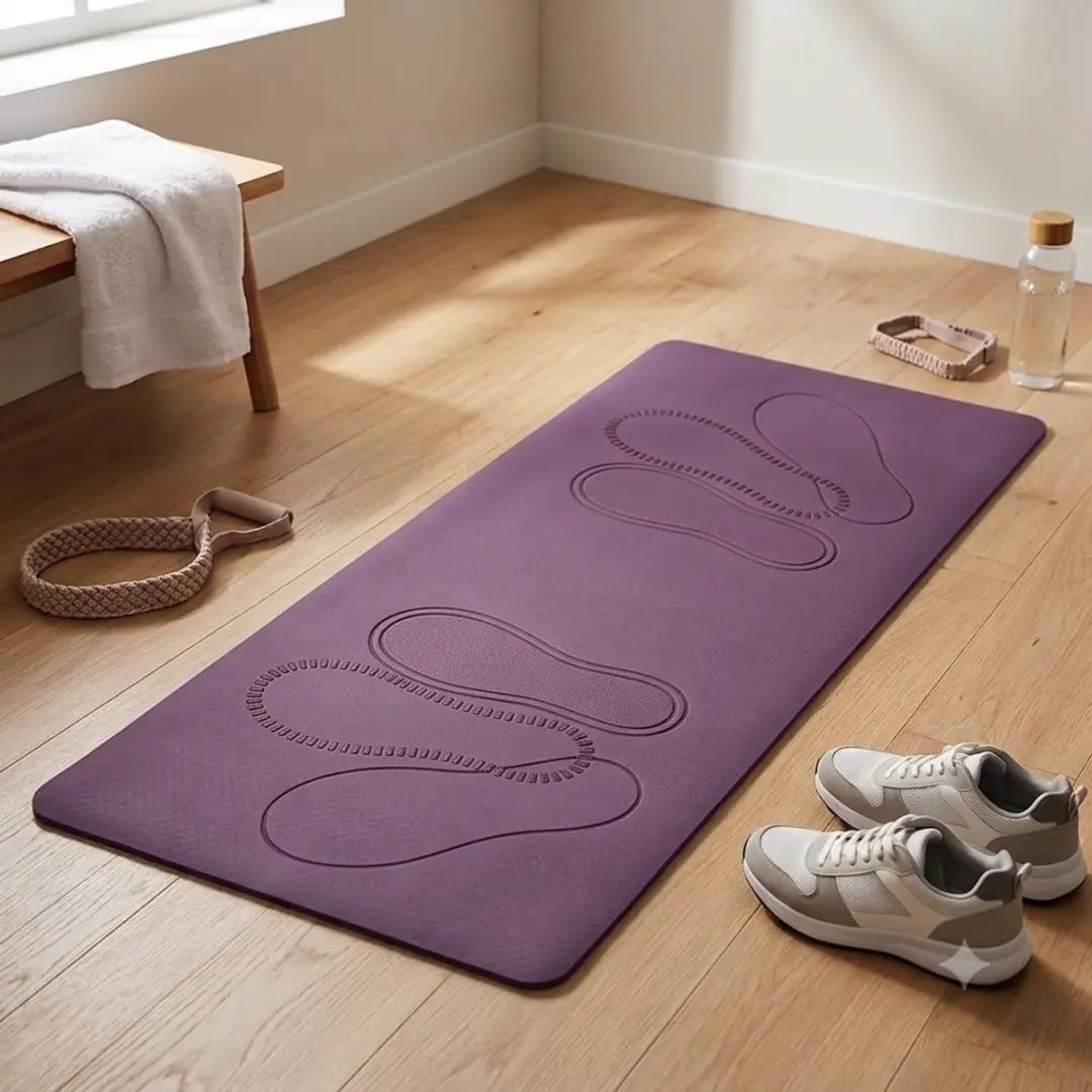 NUVEX Pilates Mat Paars 80x35cm - 0,6cm dik - afbeelding 3 van 6