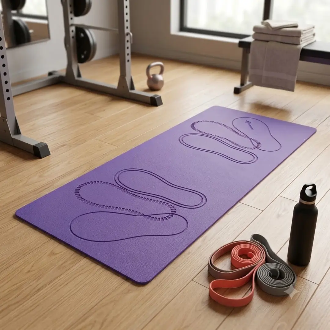 NUVEX Pilates Mat Paars 80x35cm - 0,6cm dik - afbeelding 5 van 6