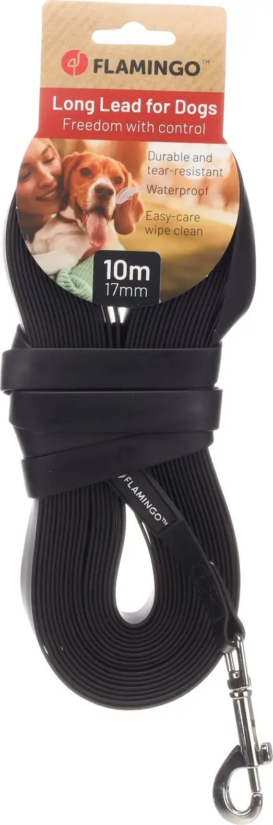 Flamingo Caspar Trainingslijn 10m - Zwart 17mm