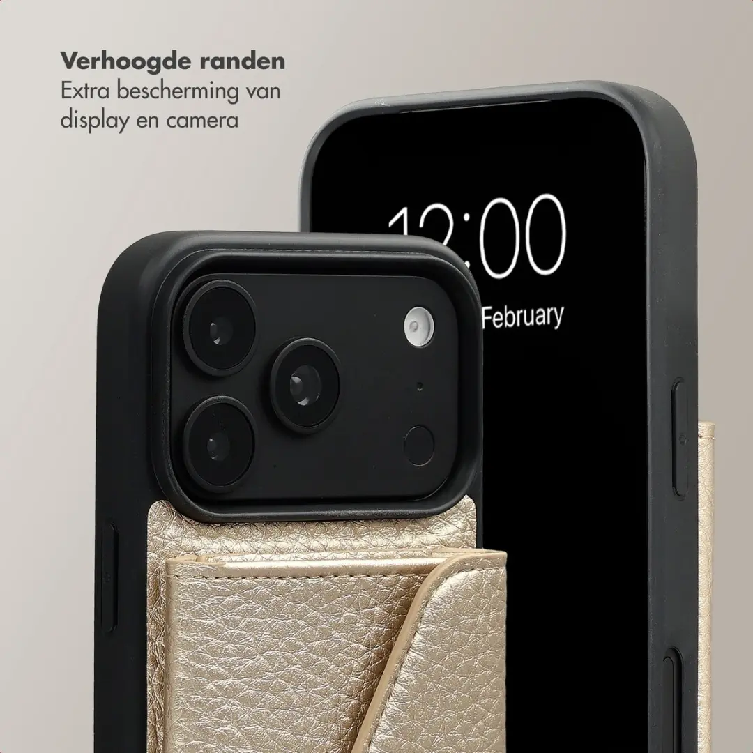 Selencia Sera Koordhoes iPhone 17 Pro - 3 Pasjes - Champagne