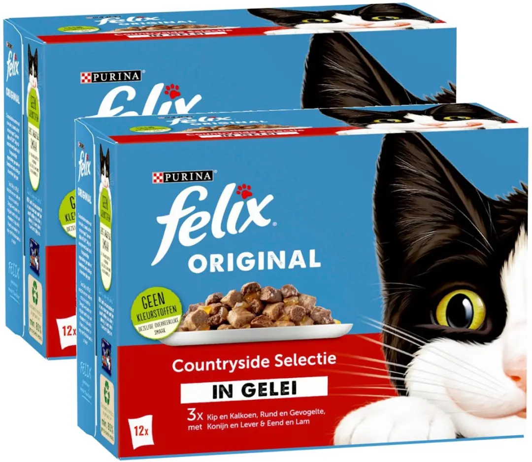 Felix Countryside In Gelei Kattenvoer Multipack 2040g