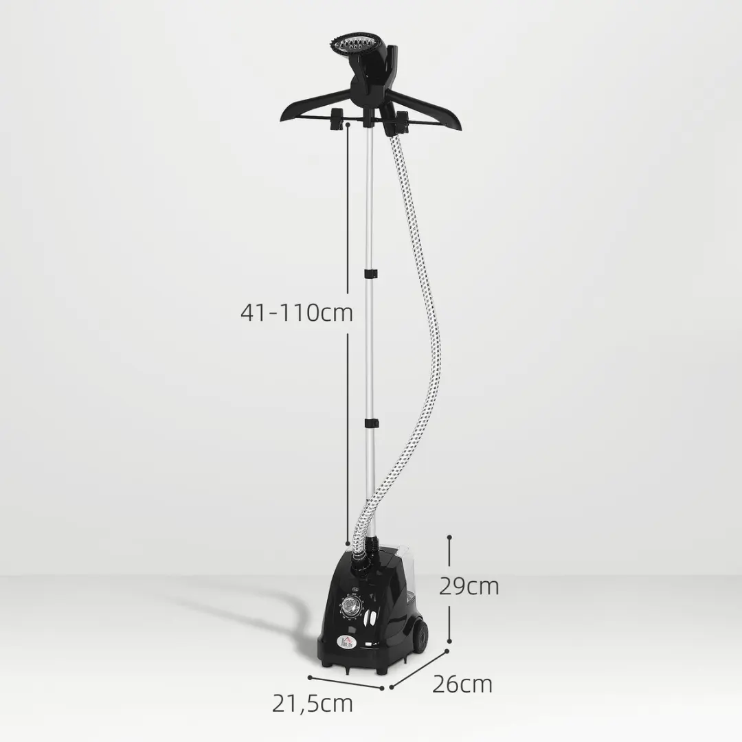Homcom Kledingstomer 1950W - 11 Warmtestanden - 1.4L - Zwart