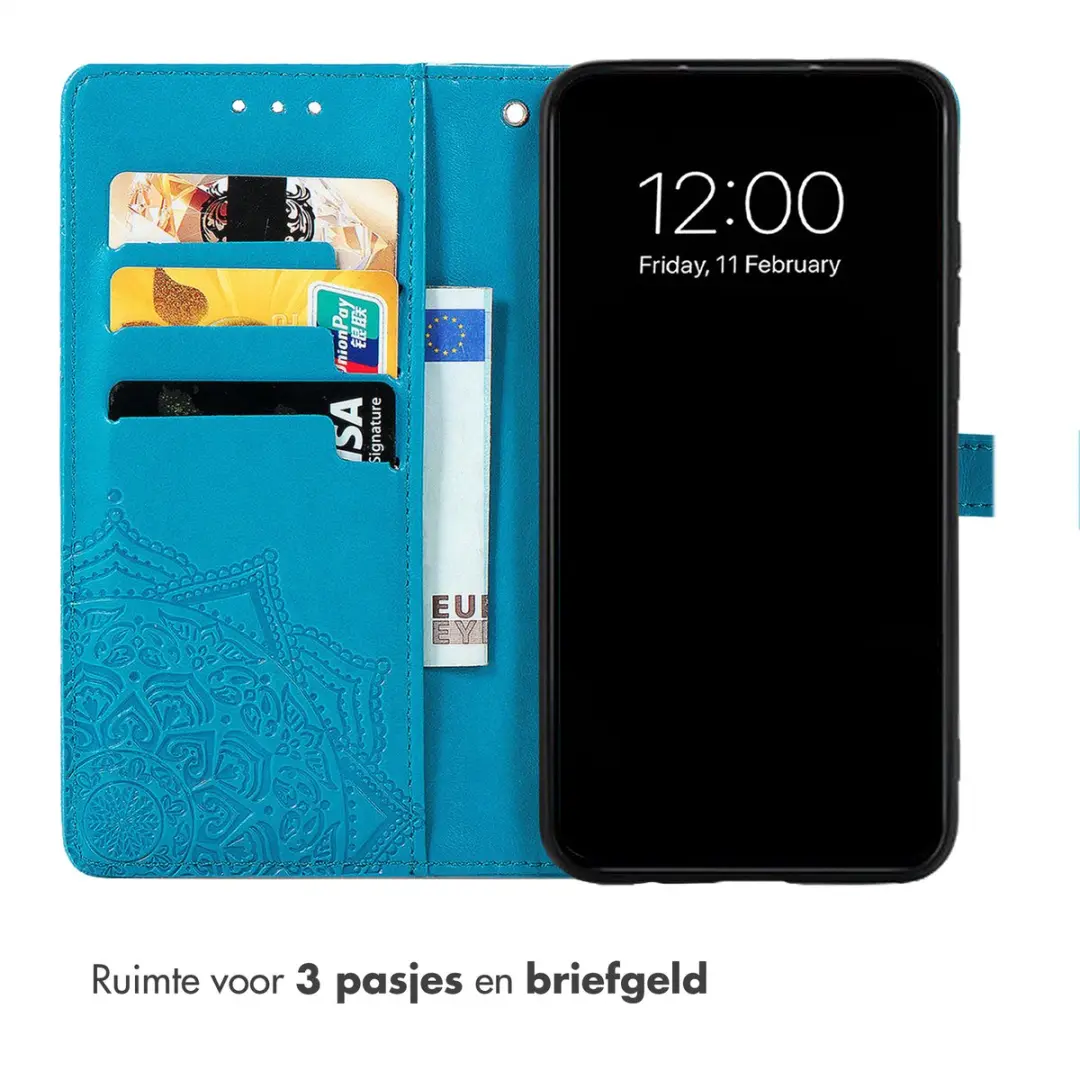 Imoshion Hoesje Samsung Galaxy S26 FE Mandala Bookcase Turquoise - 3 Pasjes