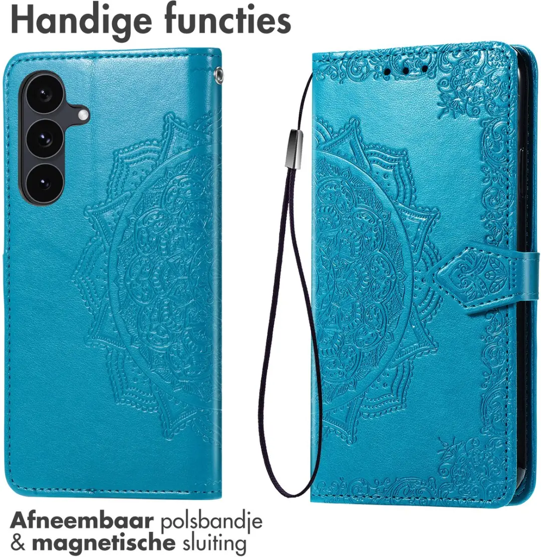 Imoshion Hoesje Samsung Galaxy S26 FE Mandala Bookcase Turquoise - 3 Pasjes