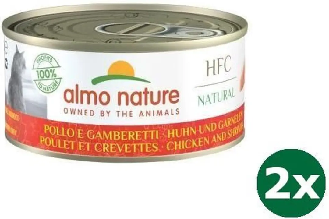 Almo Nature Cat Kip/Garnaal Kattenvoer 48x70g