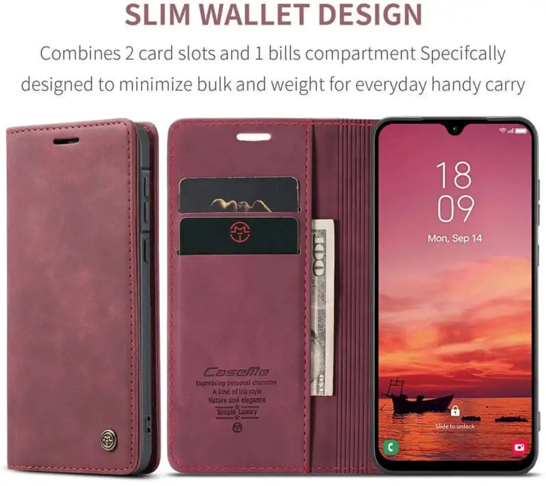 Caseme 013 Hoesje Samsung Galaxy A57 - Book Case Rood