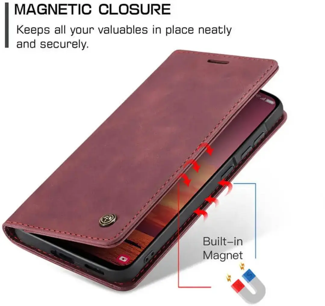Caseme 013 Hoesje Samsung Galaxy A57 - Book Case Rood