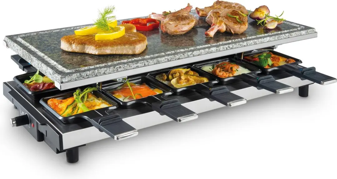 Fritel SG4195 Steengrill - 1700W - 48,5x24cm - 10 Pannen