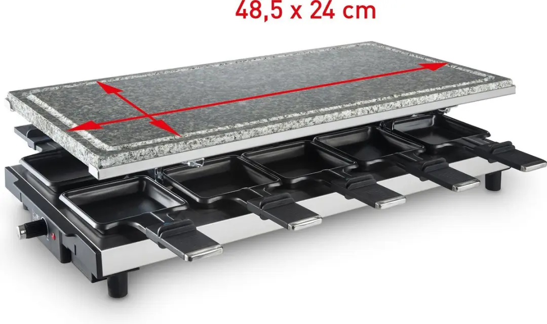 Fritel SG4195 Steengrill - 1700W - 48,5x24cm - 10 Pannen