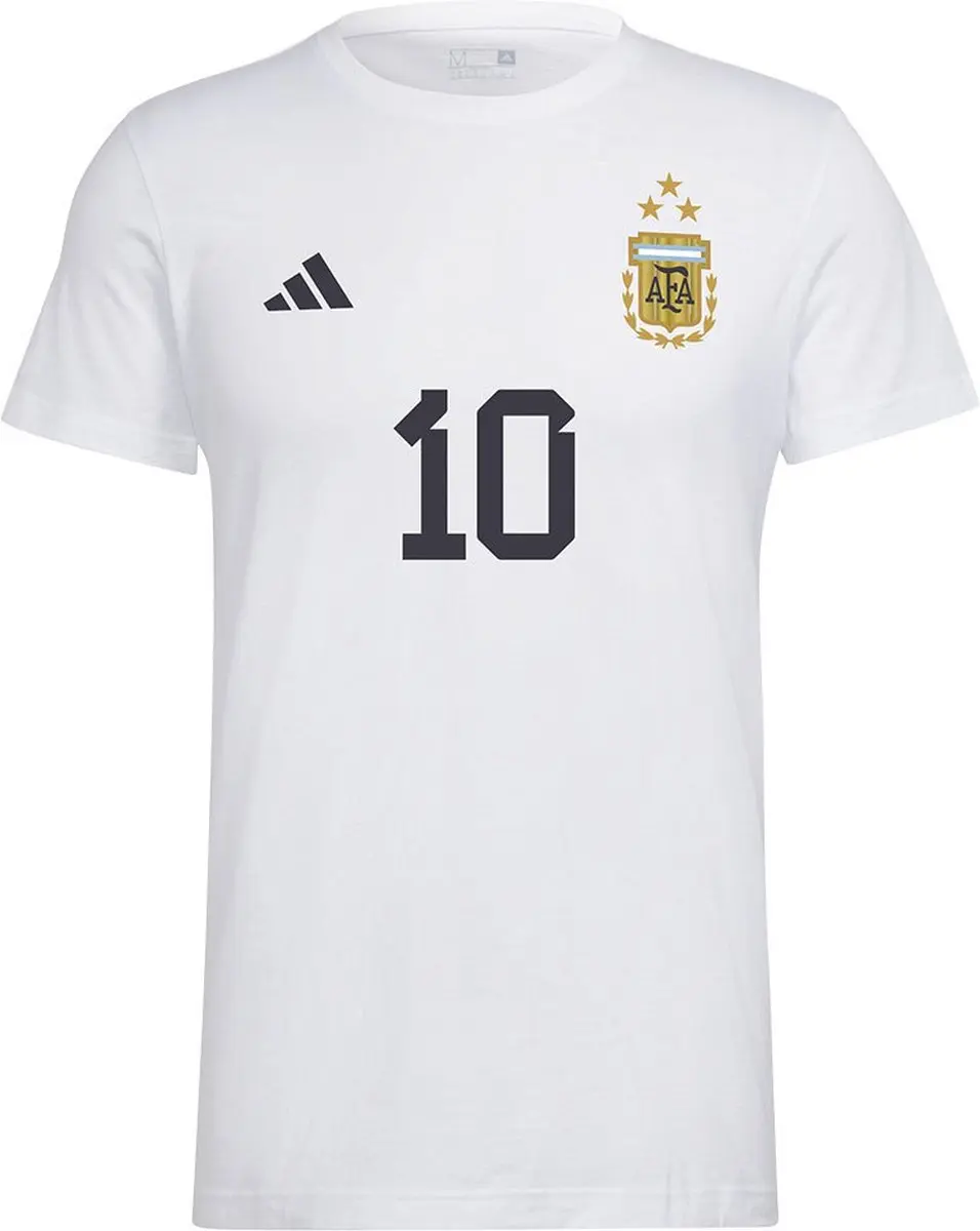 Adidas Messi 10 Gfx T-shirt Wit - S