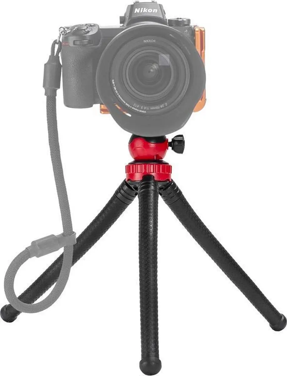Caruba Flexstar 50 Ministatief - 3 Secties - Zwart/Rood