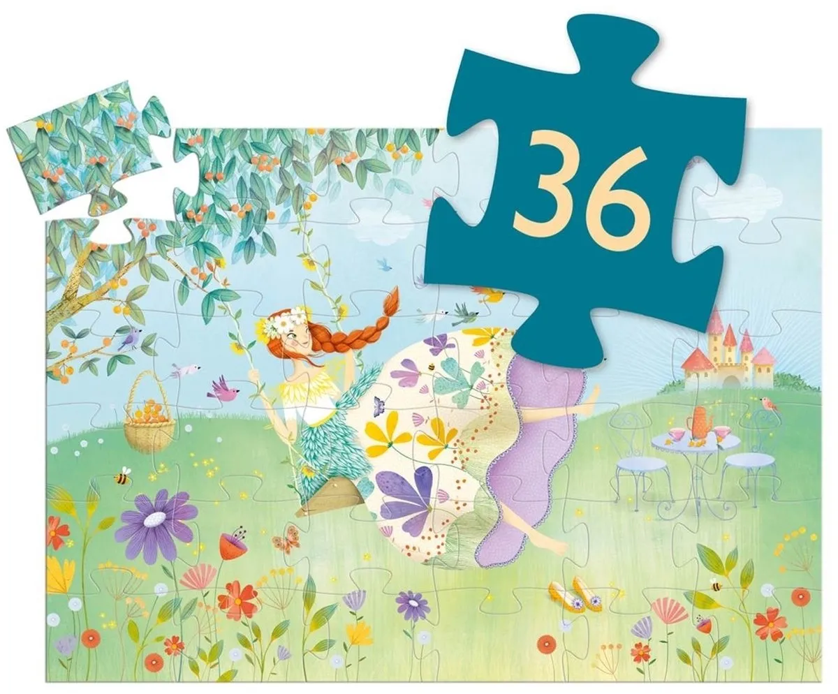 Djeco Puzzel Lenteprinses 36 Stuks - Blauw