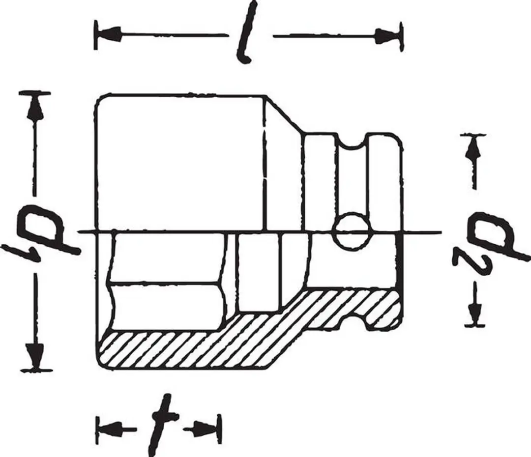 Hazet Krachtdop zeskant 3/4" 33mm - Grijs
