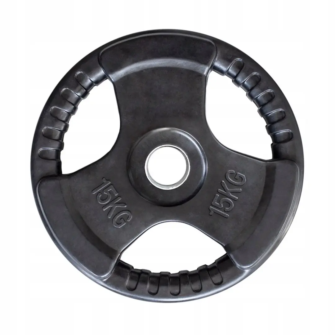 HMS Olympische Halteringschijf Rubber 15kg TOK15 - Zwart/Groen - afbeelding 6 van 6