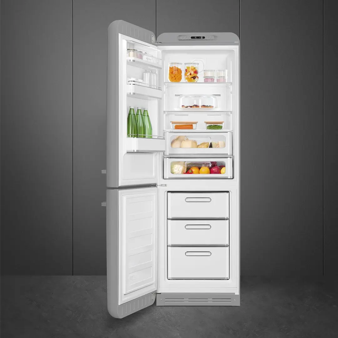 Smeg FAB32LSV5 Koel-Vriescombinatie 331L - Links scharnierend - Zilver