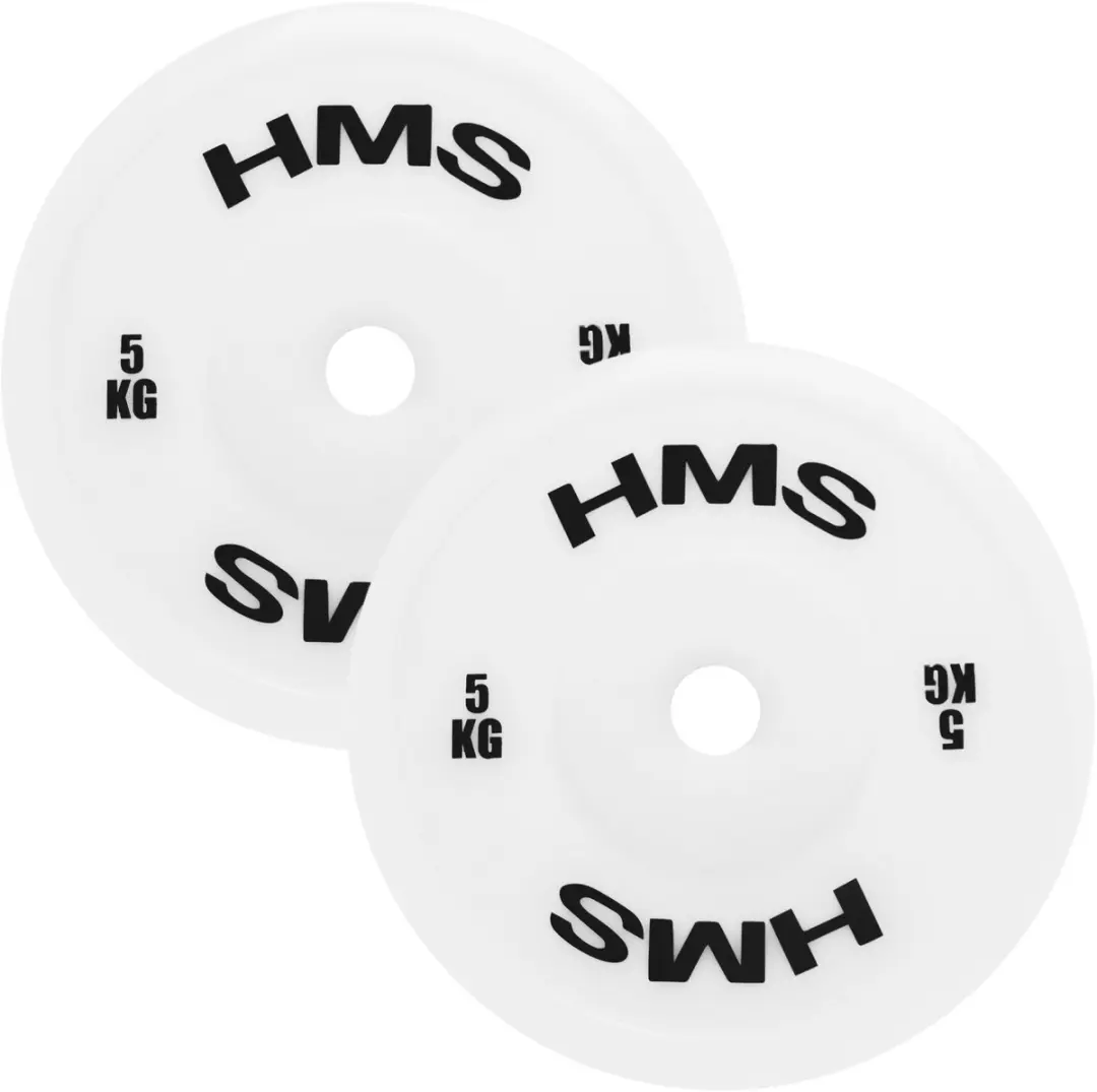 HMS TPP Serie PE Halterschijven 2x5.0kg - Wit