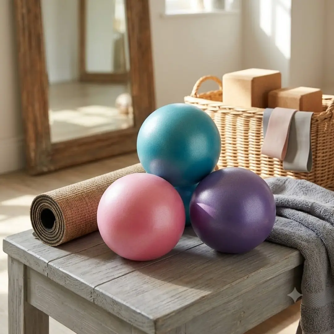NuveX Pilates & Yoga Bal Set 3 Stuks Ø24,99cm - Blauw/Roze/Paars