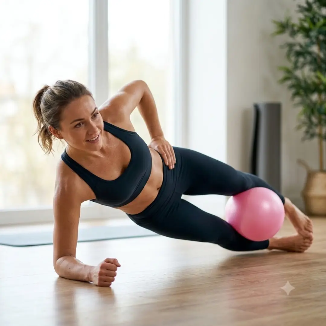 NuveX Pilates & Yoga Bal Set 3 Stuks Ø24,99cm - Blauw/Roze/Paars