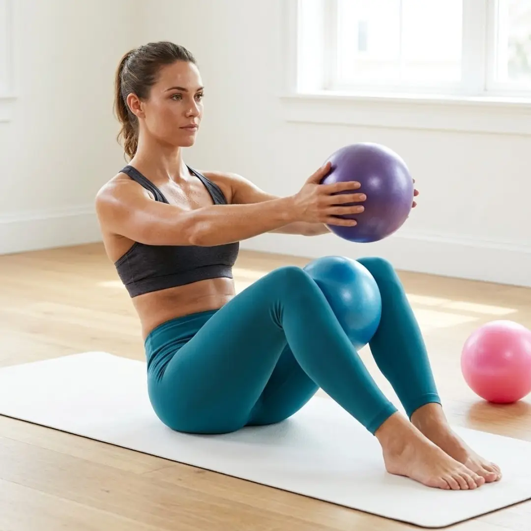 NuveX Pilates & Yoga Bal Set 3 Stuks Ø24,99cm - Blauw/Roze/Paars
